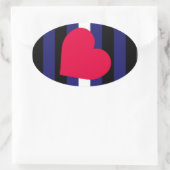 Leren trots ovale sticker (Tas)