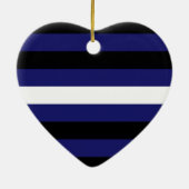 LEREN TROTS STREPEN ONTWERP KERAMISCH ORNAMENT (Achterkant)