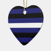 LEREN TROTS STREPEN ONTWERP KERAMISCH ORNAMENT (Links)