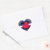 Leren trots uit het verleden hart sticker (Envelop)