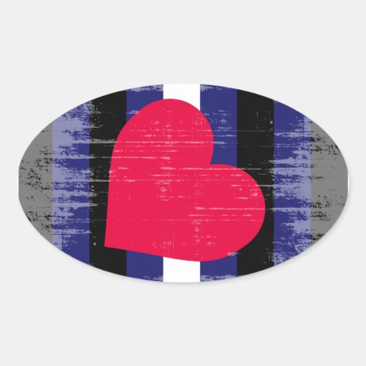 Leren trots uit het verleden ovale sticker (Voorkant)