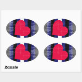 Leren trots uit het verleden ovale sticker (Vel)