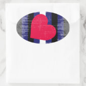 Leren trots uit het verleden ovale sticker (Tas)