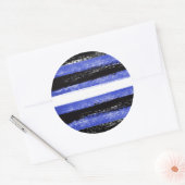 Leren trots verfstrepen ronde sticker (Envelop)