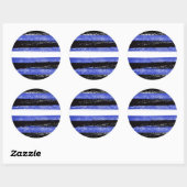 Leren trots verfstrepen ronde sticker (Vel)