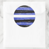 Leren trots verfstrepen ronde sticker (Tas)