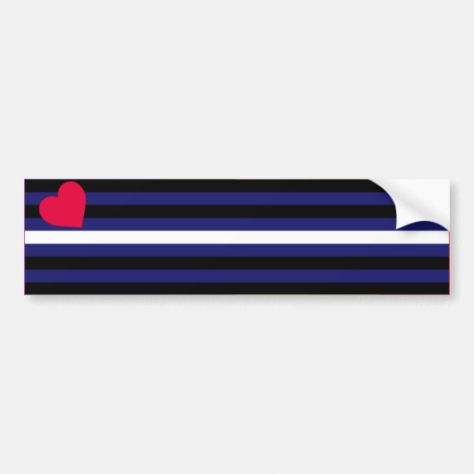 LEREN TROTS VLAG BALK BUMPERSTICKER (Voorkant)
