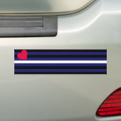 LEREN TROTS VLAG BALK BUMPERSTICKER (Op auto)