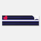 LEREN TROTS VLAG BALK BUMPERSTICKER (Voorkant)