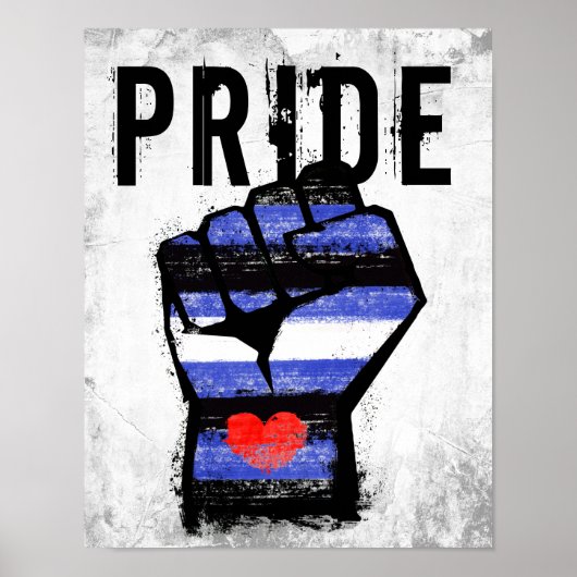 Leren trots vuist poster (Voorkant)