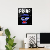 Leren trots vuist poster (Thuiskantoor)