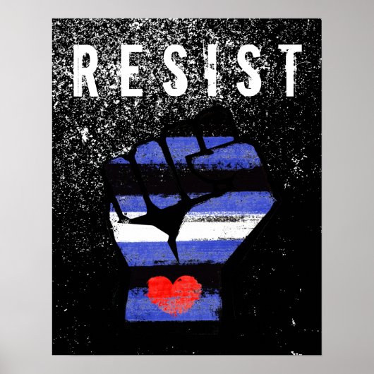 Leren trots vuist poster (Voorkant)