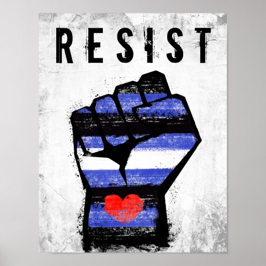 Leren trots vuist poster (Voorkant)