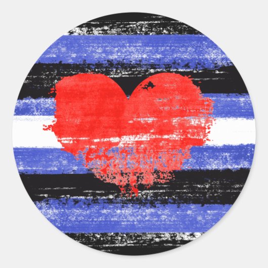 Leren trotsverf ronde sticker (Voorkant)