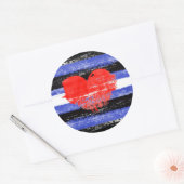 Leren trotsverf ronde sticker (Envelop)