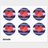 Leren trotsverf ronde sticker (Vel)