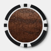 Leren-uitstraling Poker Chips (Voorkant)