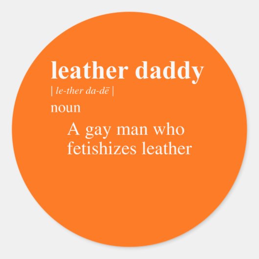 LEREN VADER DEFINITIE RONDE STICKER (Voorkant)
