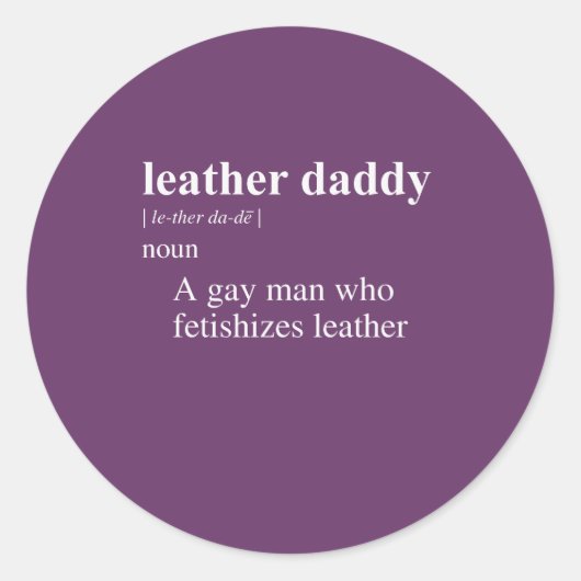LEREN VADER DEFINITIE RONDE STICKER (Voorkant)