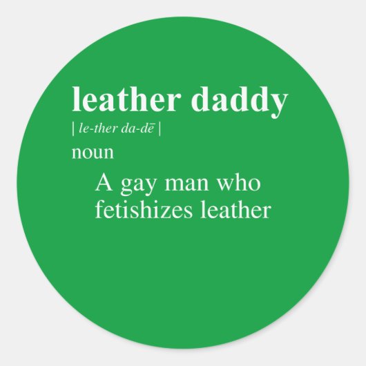 LEREN VADER DEFINITIE RONDE STICKER (Voorkant)