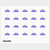 Leren Vader Ronde Sticker (Vel)