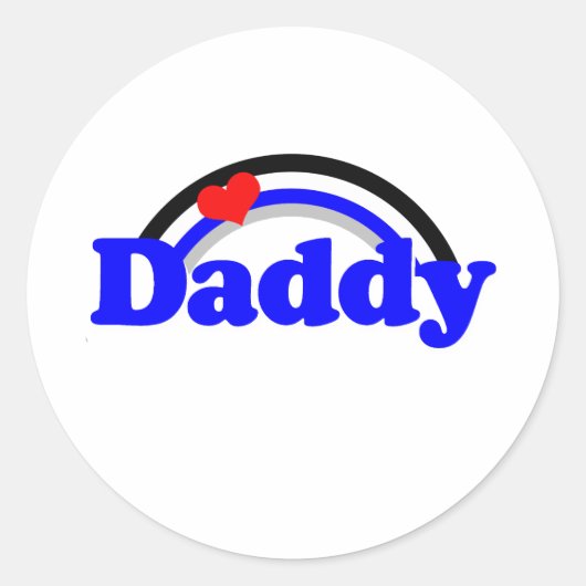 Leren Vader Ronde Sticker (Voorkant)
