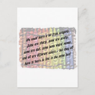 leren van crayons briefkaart