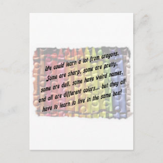 leren van crayons briefkaart