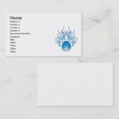 Leren van de visueel gehandicapte schedel visitekaartje (Voorkant / Achterkant)