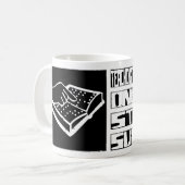 Leren van een visueel gestoorde overleving koffiemok (Voorkant links)