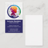 Leren van kinderen en onderwijs visitekaartje (Voorkant / Achterkant)