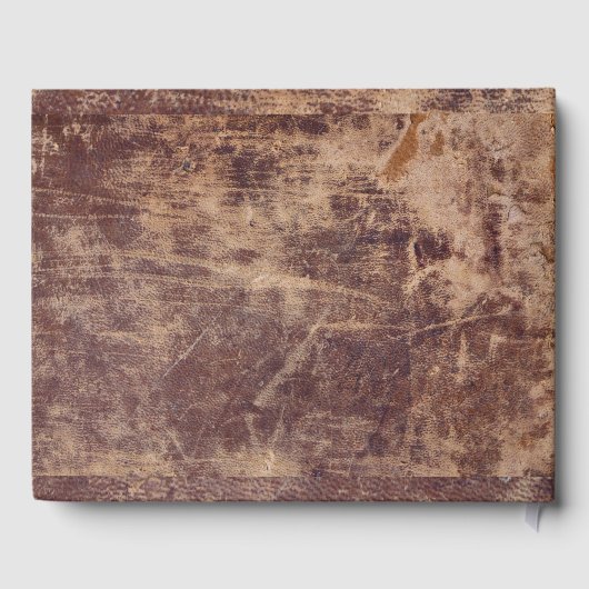 Leren vintage print pijl country gastenboek (Achterkant)