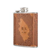 Leren Vintage Western Cowboy Initiaal Flacon (Links)