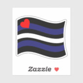 LEREN VLAG DIE WAAIT STICKER (Vel)