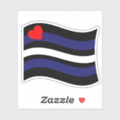 LEREN VLAG DIE WAAIT STICKER (Vel)