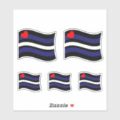 LEREN VLAG DIE WAAIT STICKER (Vel)