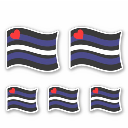 LEREN VLAG DIE WAAIT STICKER (Voorkant)