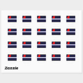 LEREN VLAG ORIGINEEL RONDE STICKER (Vel)