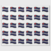 LEREN VLAG WAAIEND CADEAUPAPIER (Vlak)