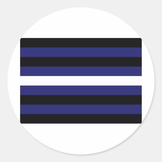 LEREN VLAGSTREPEN RONDE STICKER (Voorkant)