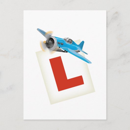 Leren vliegen briefkaart (Voorkant)