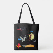 Leren vliegen tote bag (Achterkant)