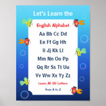 Leren we de ABC's Poster voor Kinderen