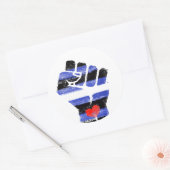 Leren Weerstand Ronde Sticker (Envelop)