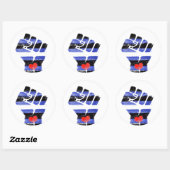 Leren Weerstand Ronde Sticker (Vel)