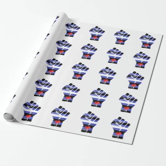 LEREN WEERSTAND VUIST CADEAUPAPIER (Uitgerold)