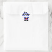 LEREN WEERSTAND VUIST RONDE STICKER (Tas)