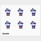 LEREN WEERSTAND VUIST RONDE STICKER (Vel)