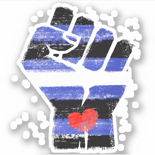 LEREN WEERSTAND VUIST STICKER (Voorkant)