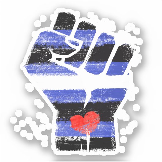 LEREN WEERSTAND VUIST STICKER (Voorkant)